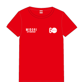 還暦のお祝いに赤いレディースTシャツ