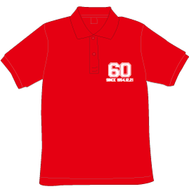 還暦のお祝い落ち着いた赤色のTシャツ